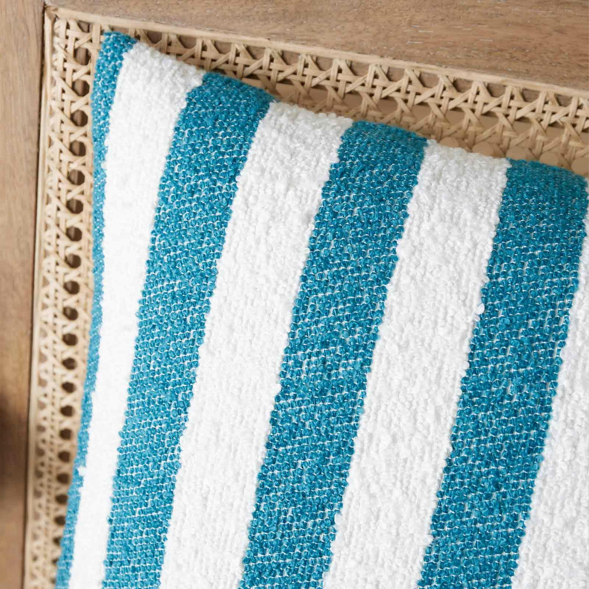 Catherine Lansfield Boucle Stripe Filled Cushion 45cm x 45cm 2