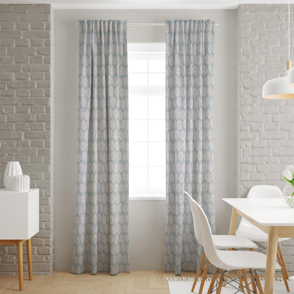 Oak Leaf Duckegg Made To Measure Curtains by Style Furnishings