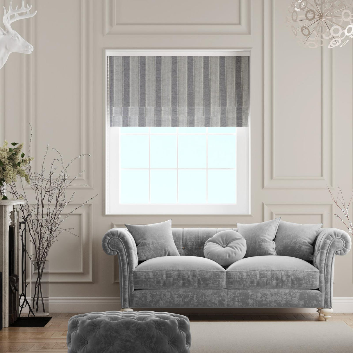 Florence Natural Made To Measure Roman Blind by Style Furnishings