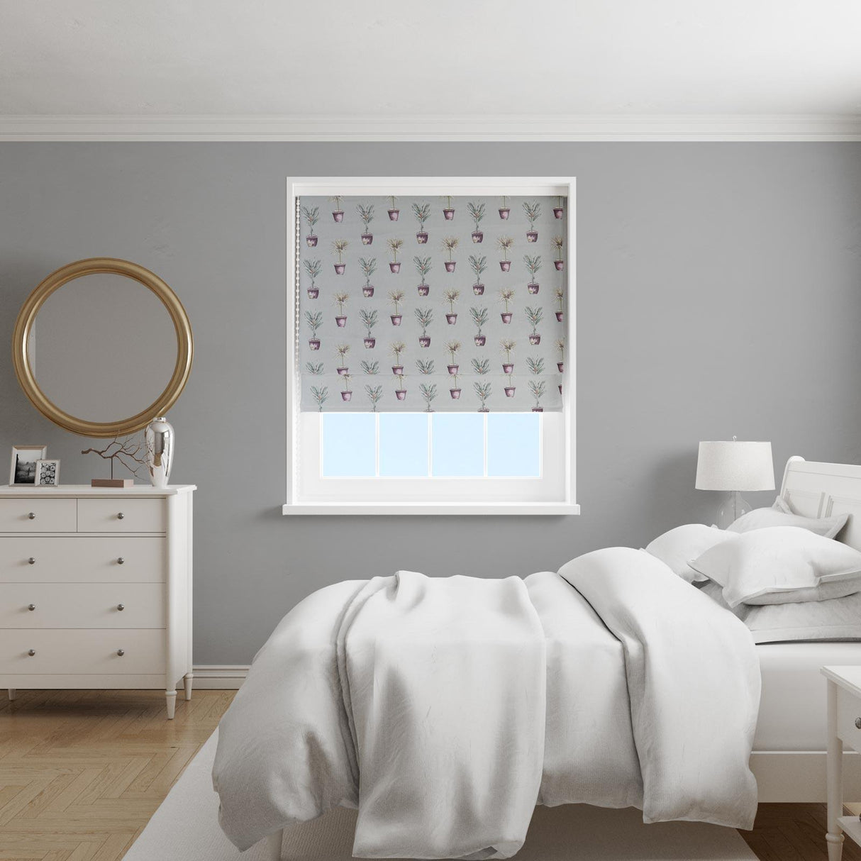 Greenhouse Pots Mist Made To Measure Roman Blind by Style Furnishings