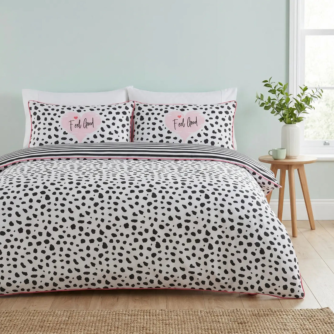Dalmatian Black Duvet Cover Bedding Set