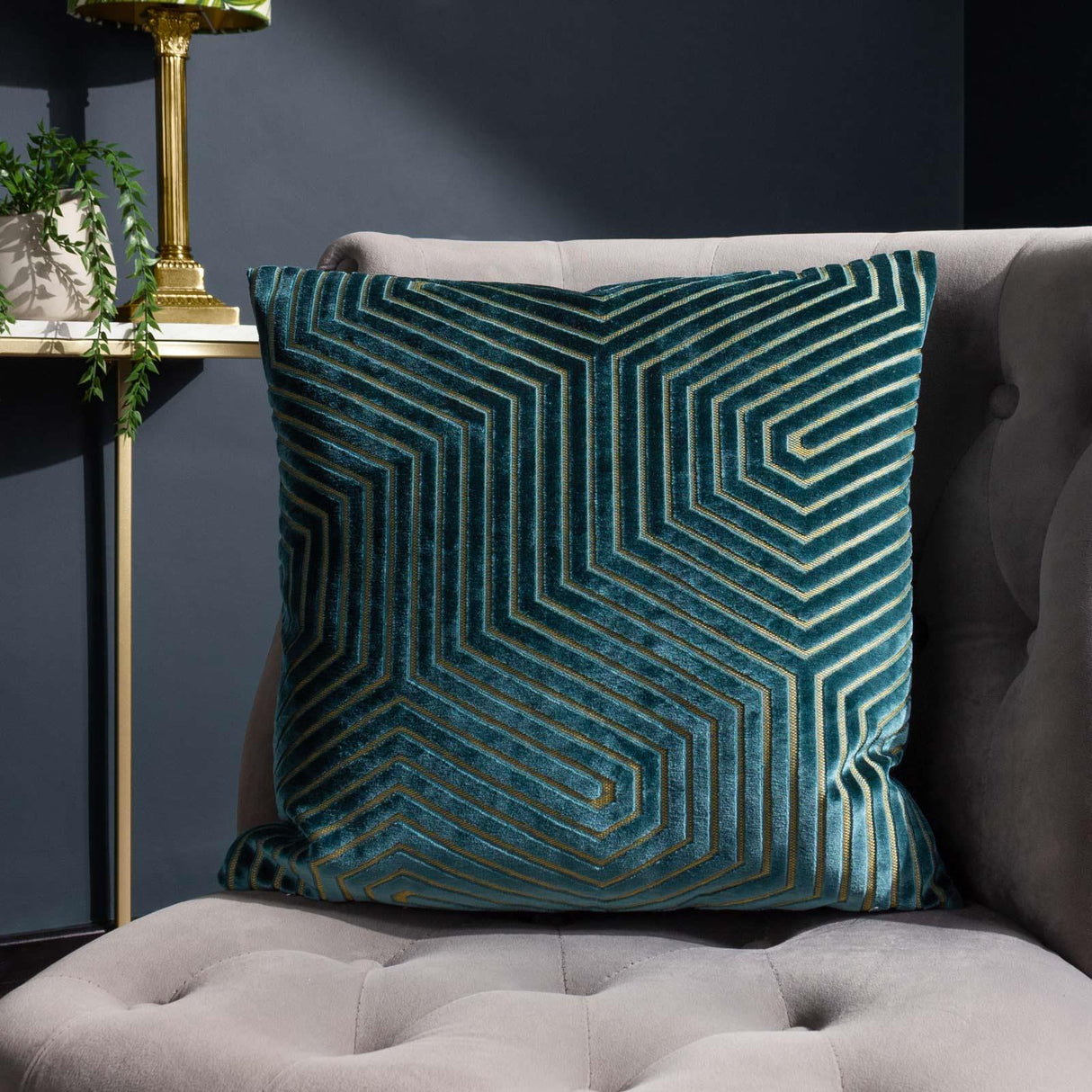 Evoke Cut Velvet Cushion Cover 18" x 18" by Paoletti 40