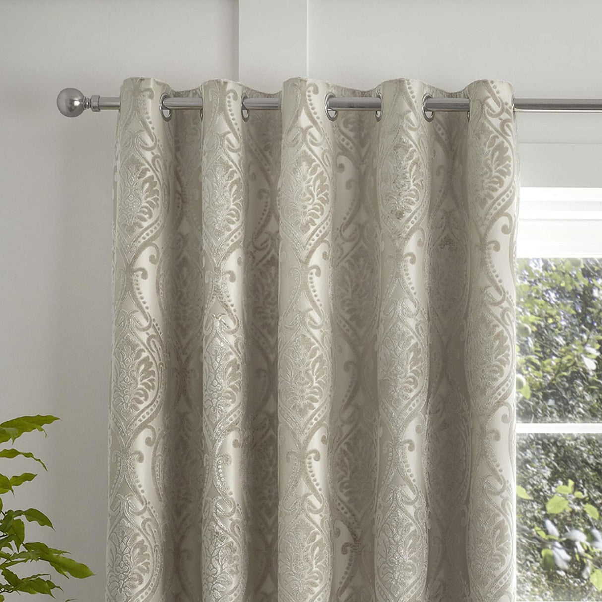 Chateau Jacquard Eyelet Curtains by Curtina