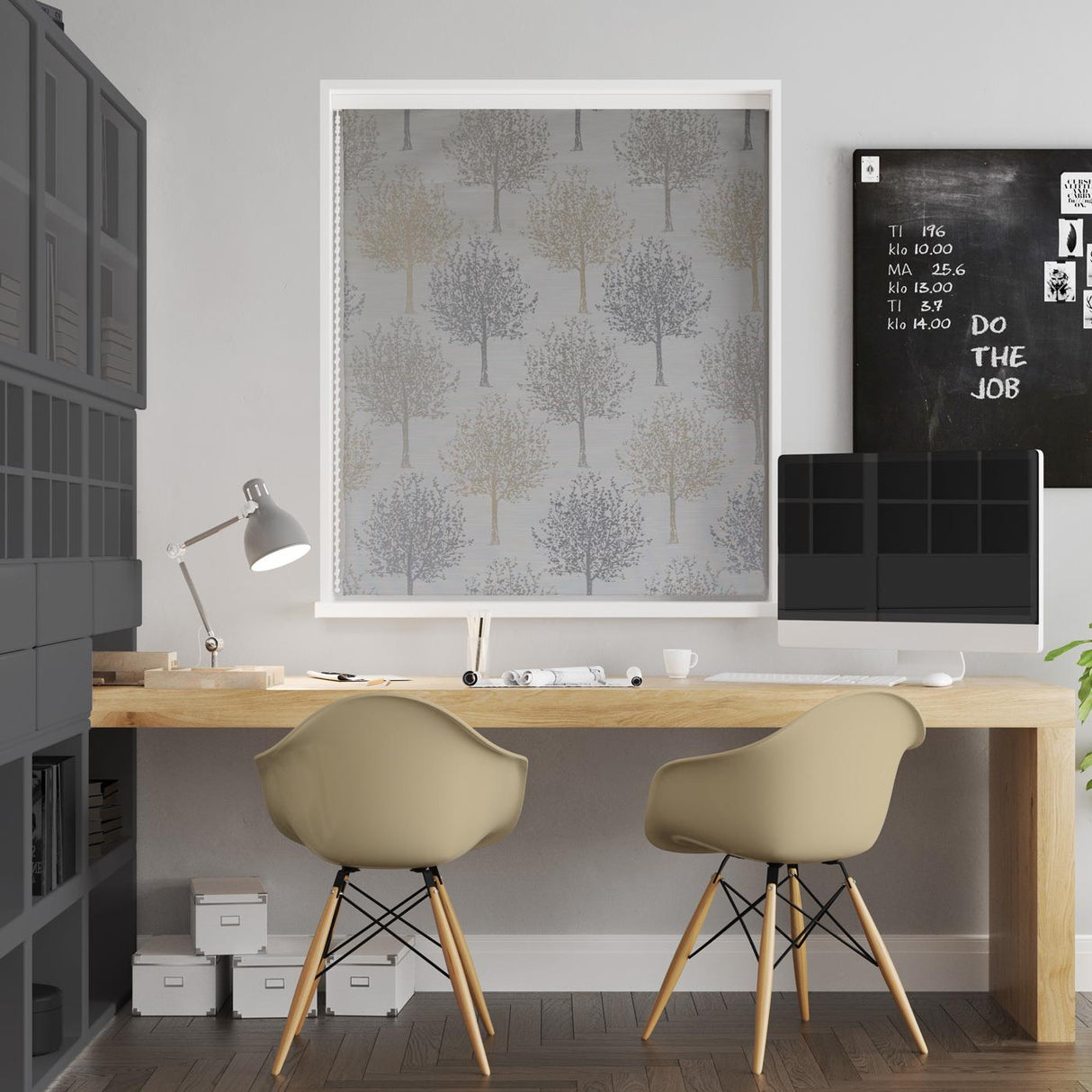 Kea Dove Made To Measure Roman Blind by Style Furnishings