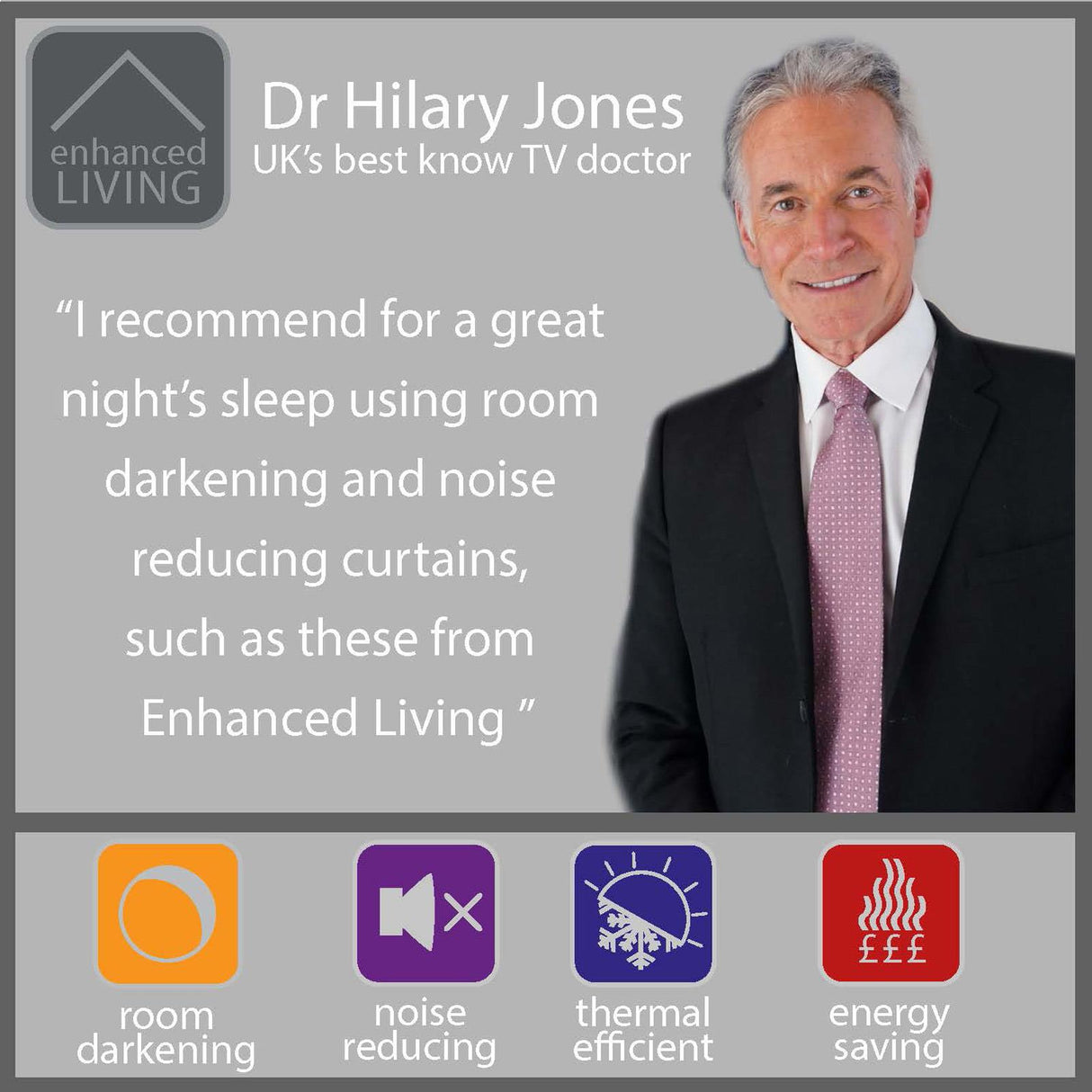 Vogue Thermal Eyelet Dimout Curtains by Enhanced Living