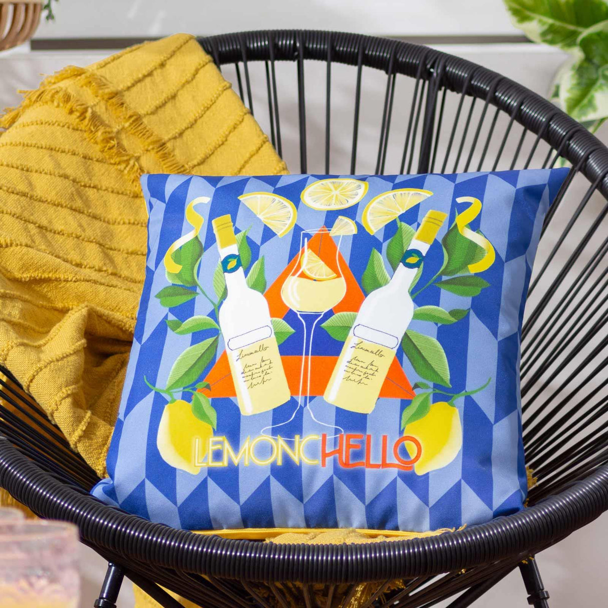 Limoncello Outdoor Cushion Cover 17" x 17" (43cm x 43cm) by furn.