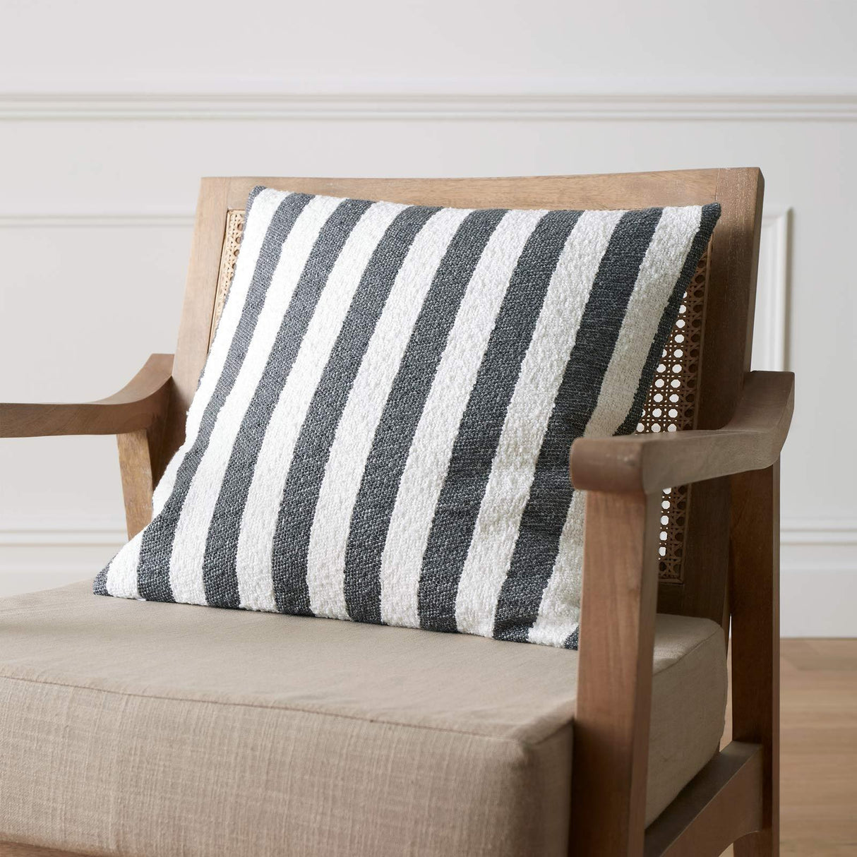 Catherine Lansfield Boucle Stripe Filled Cushion 45cm x 45cm 15