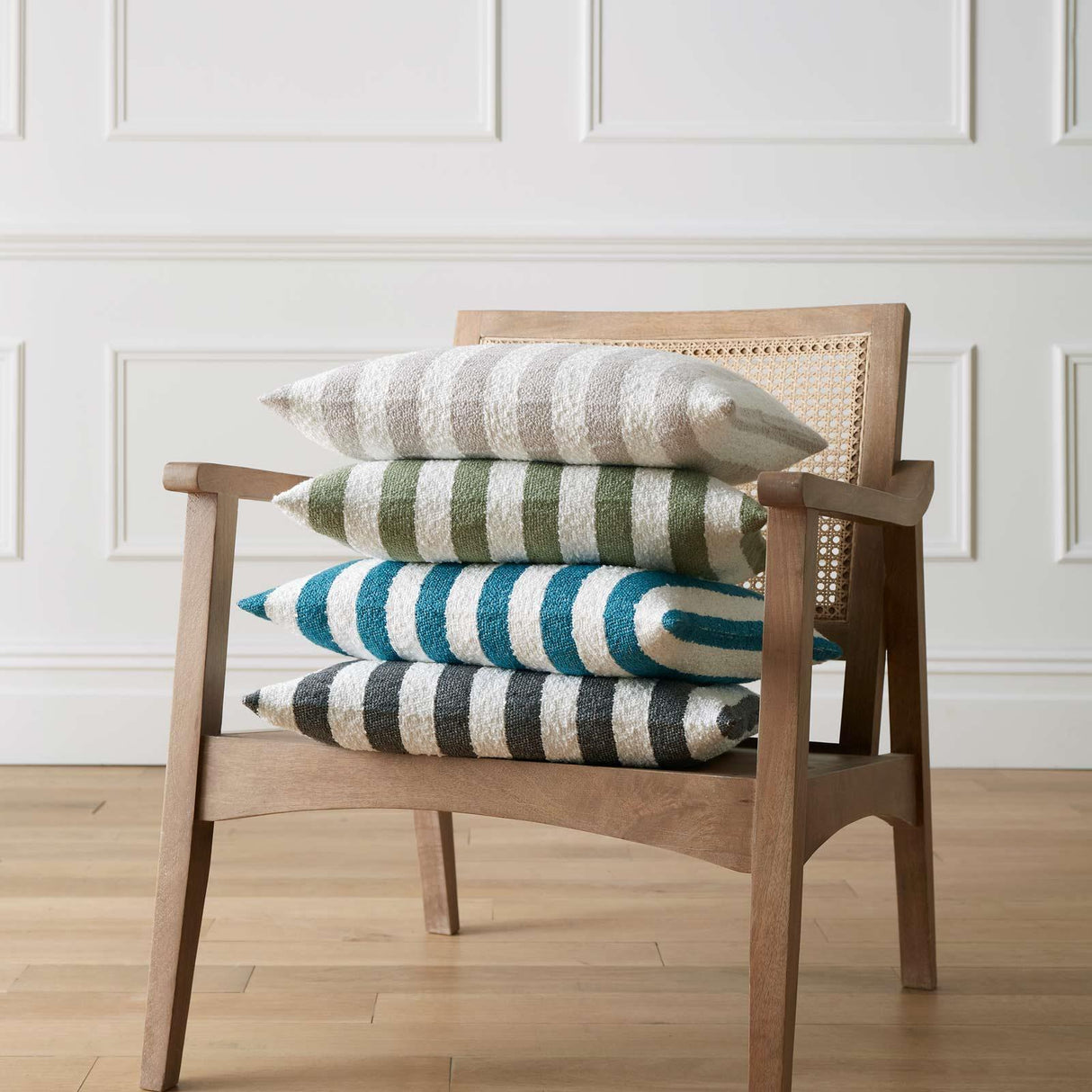 Catherine Lansfield Boucle Stripe Filled Cushion 45cm x 45cm 4