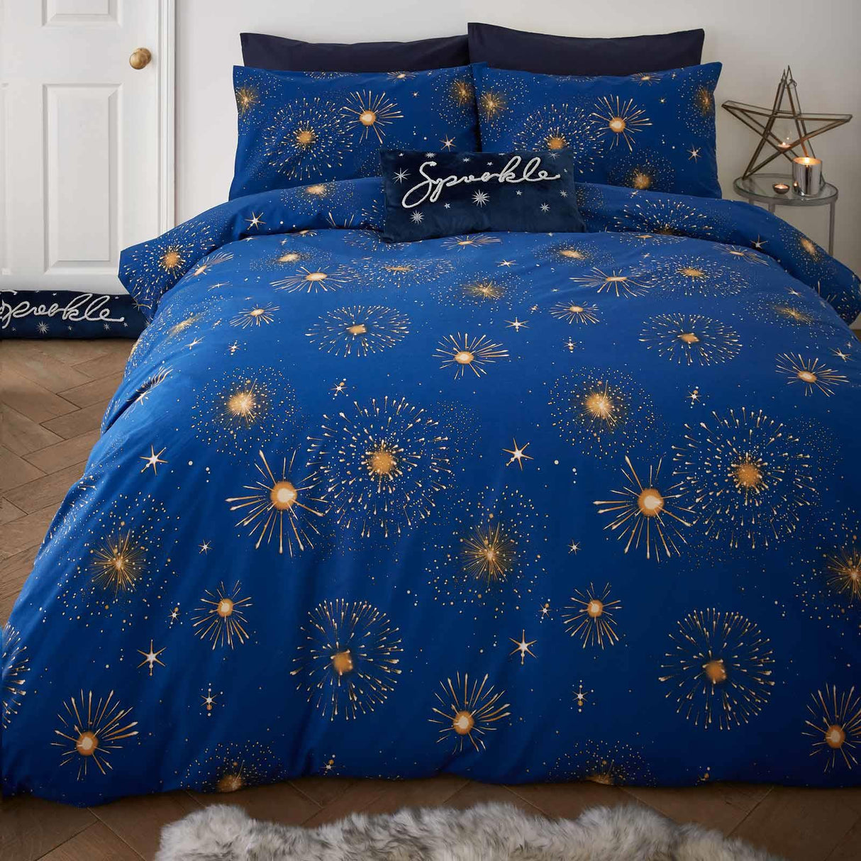 Christmas Sparkle Duvet Cover Set by Catherine Lansfield