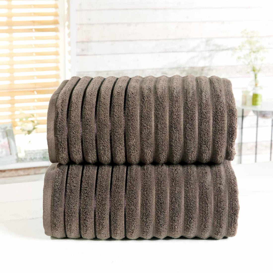 Ribbed 600gsm 100% Cotton Towel Bale Set - 2 Piece and 6 Piece