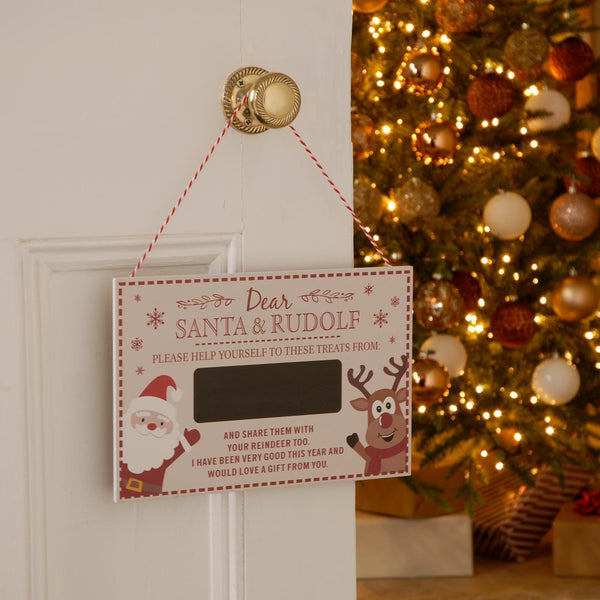 Dear Santa & Rudolph Chalkboard Sign - Ideal