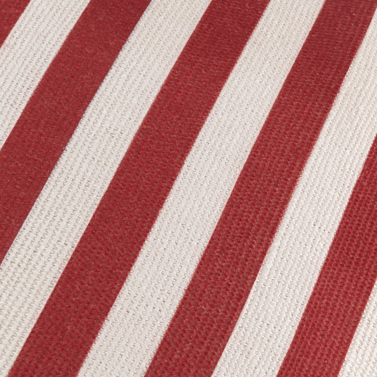 Deck Stripe Outdoor White / Red Cushion Cover or Filled Cushion 60cm x 60cm - additional product view 5