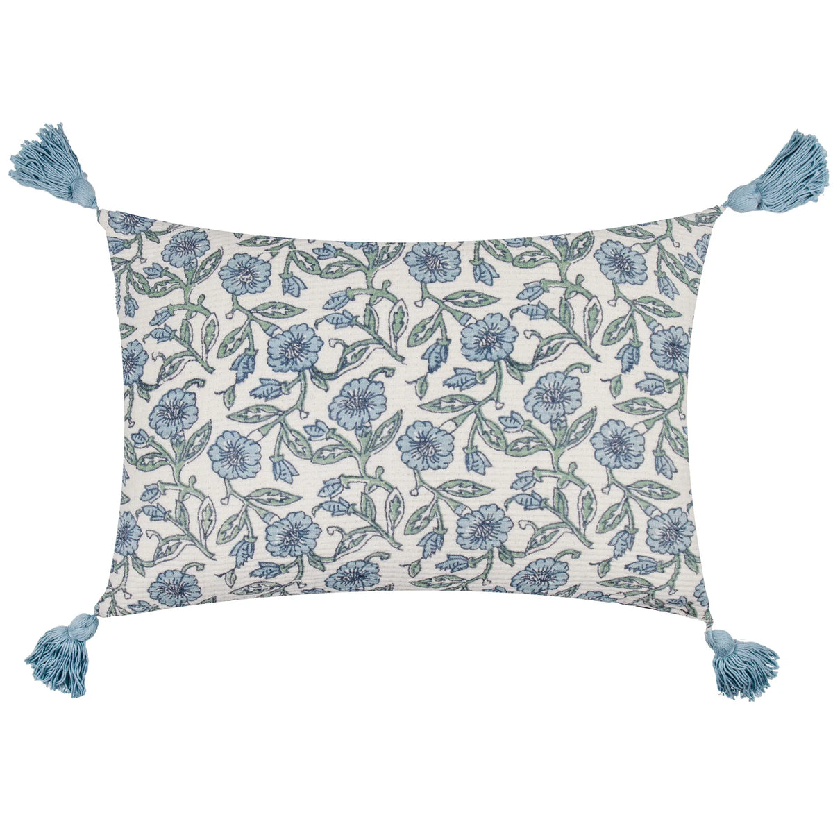 Delphine 100% Cotton Delph Blue Cushion Cover or Filled Cushion - additional product view 2