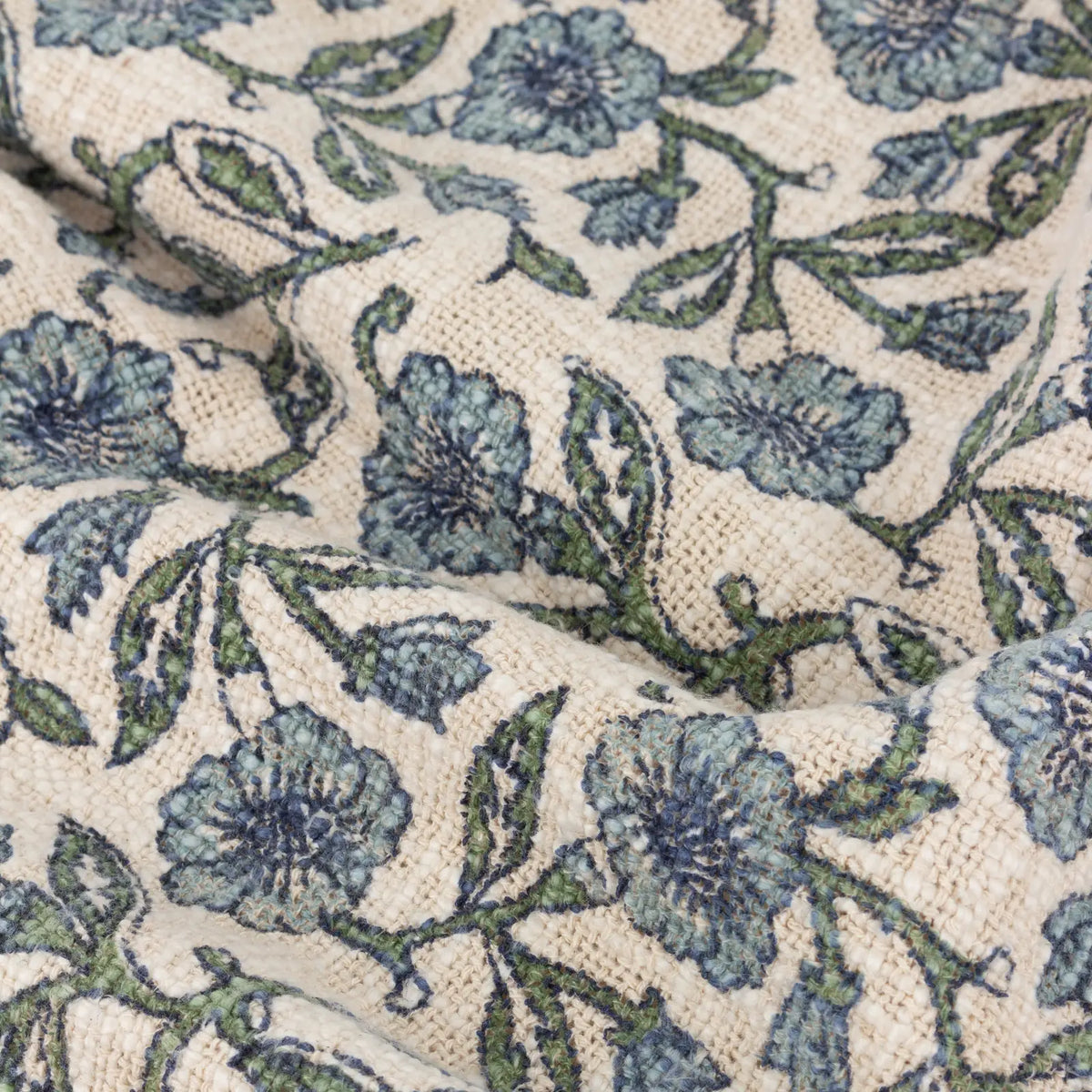 Delphine Tasselled Reversible Delph Blue 100% Cotton Throw Blanket 130cm x 170cm - additional product view 3