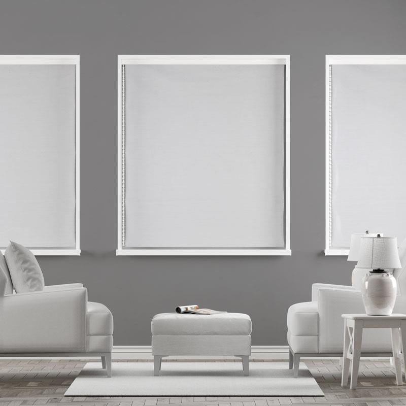 Azurite Ivory Made To Measure Roman Blind by Style Furnishings