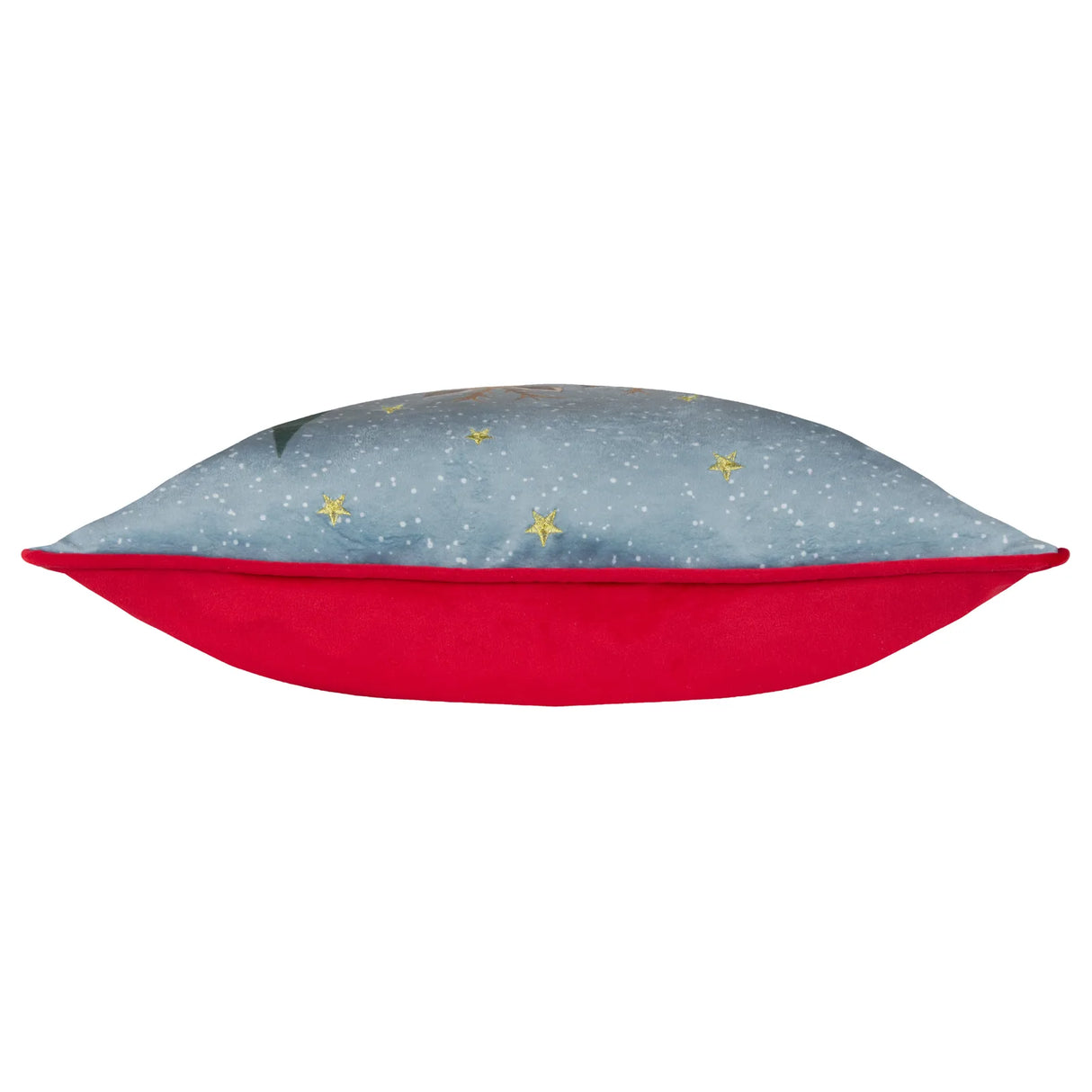 Ditsy Festive Reindeer Velvet Piped Cushion Cover Multi 45 x 45cm - image 4