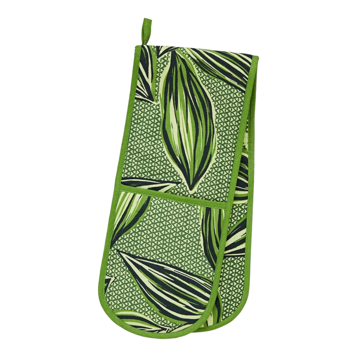 Geo Leaves Luxury Cotton Double Oven Glove Oven Gloves Ulster Weavers