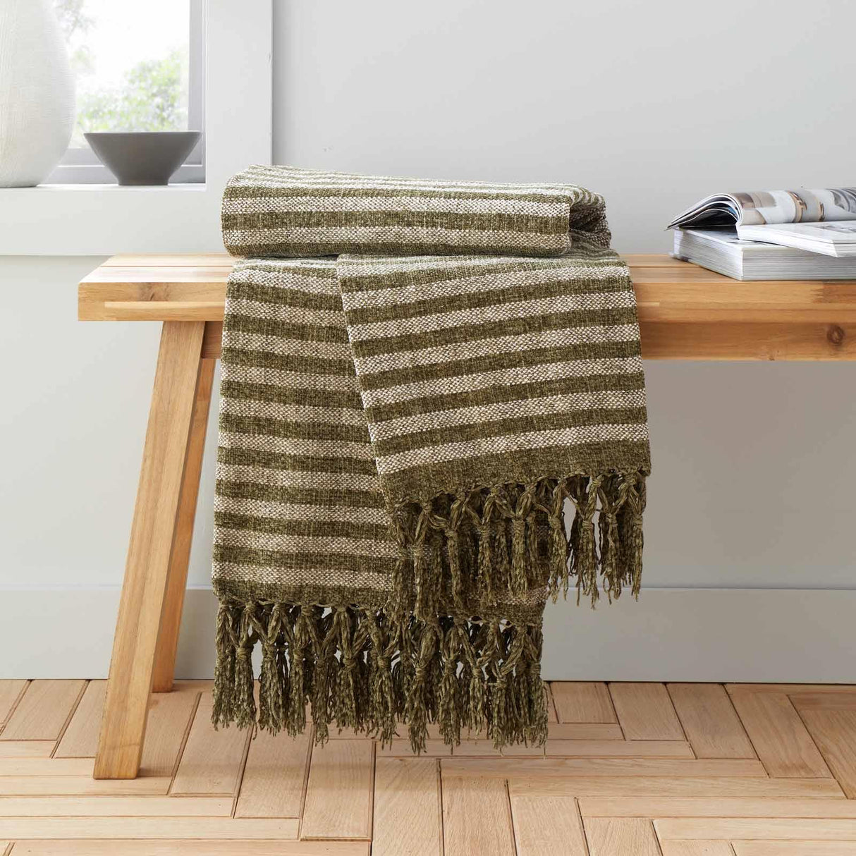Catherine Lansfield Stripe Cosy Throw Blanket 130cm x 170cm 14