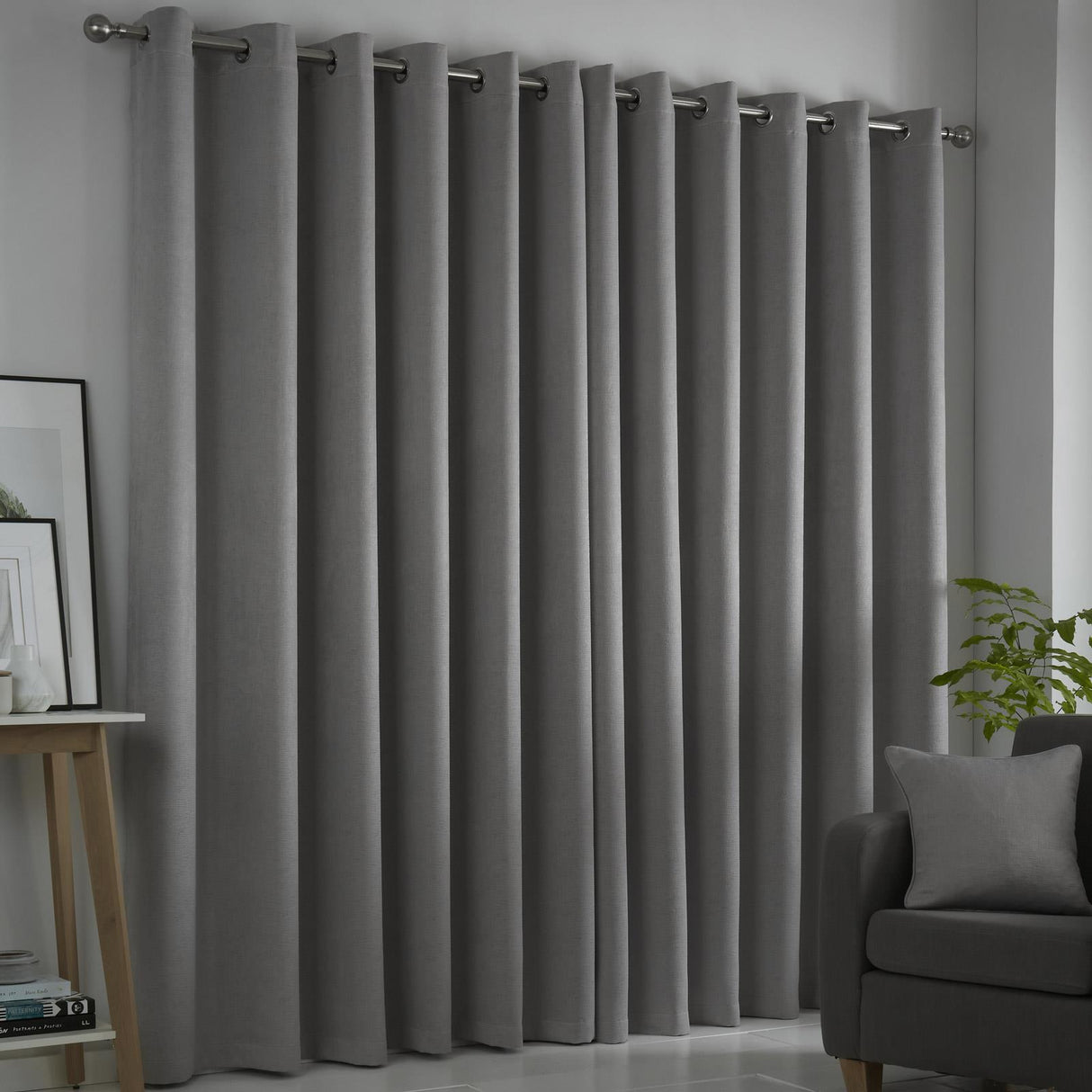 Strata Dim Out Woven Thermal Eyelet Curtains by Fusion