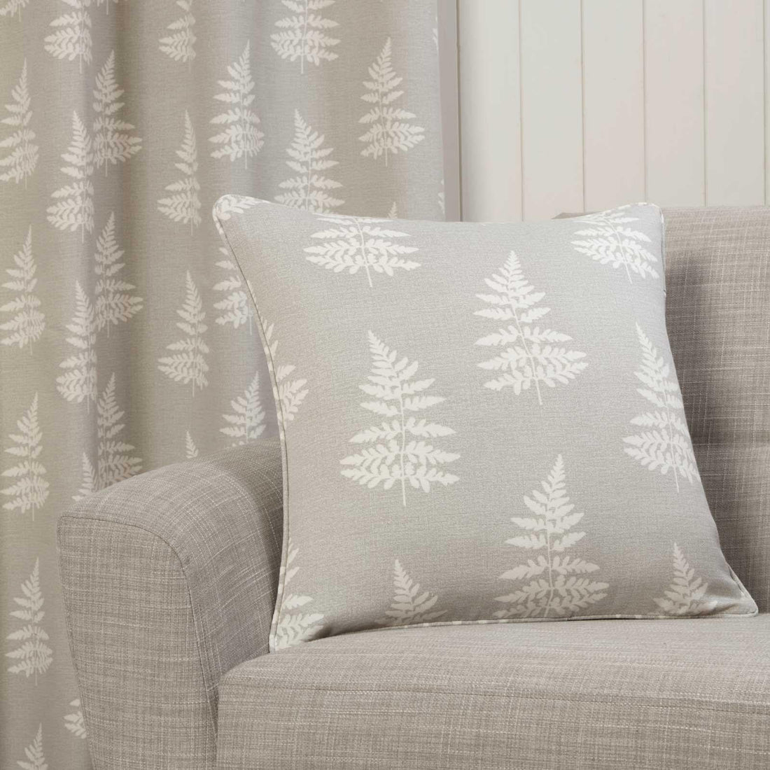 Esher Fern Silver Cushion Cover 45cm x 45cm