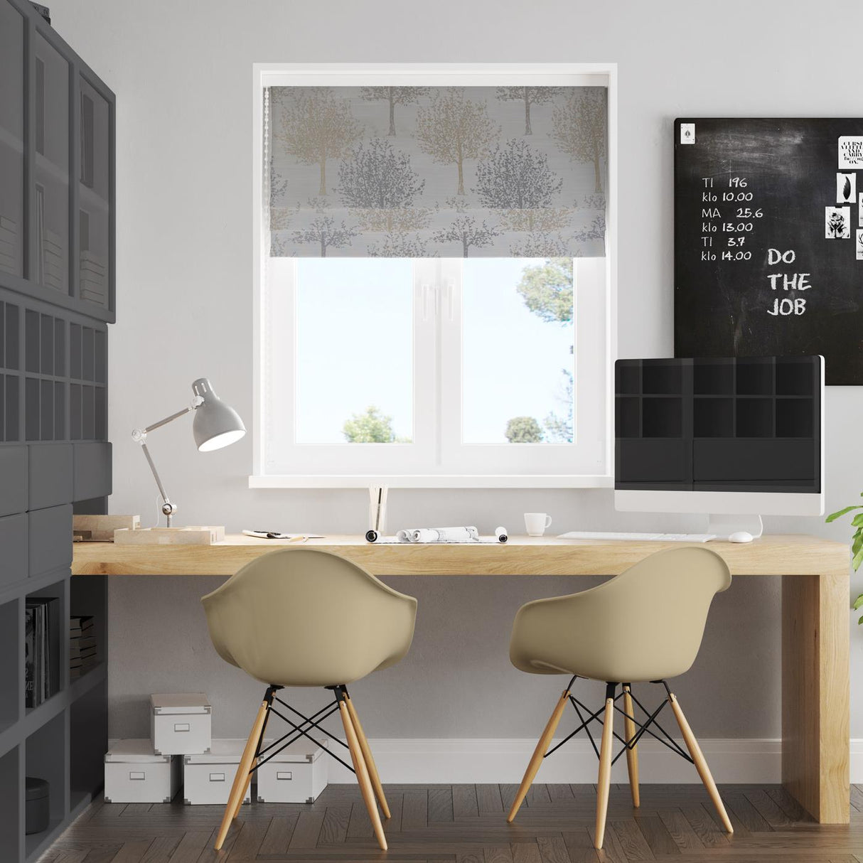 Kea Dove Made To Measure Roman Blind by Style Furnishings