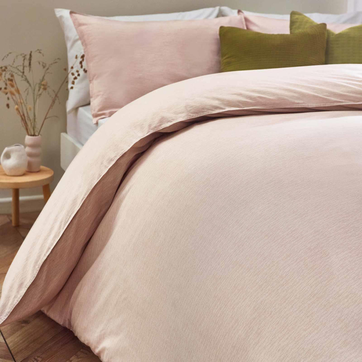 Heaton Stripe Baked Earth Duvet Cover Set