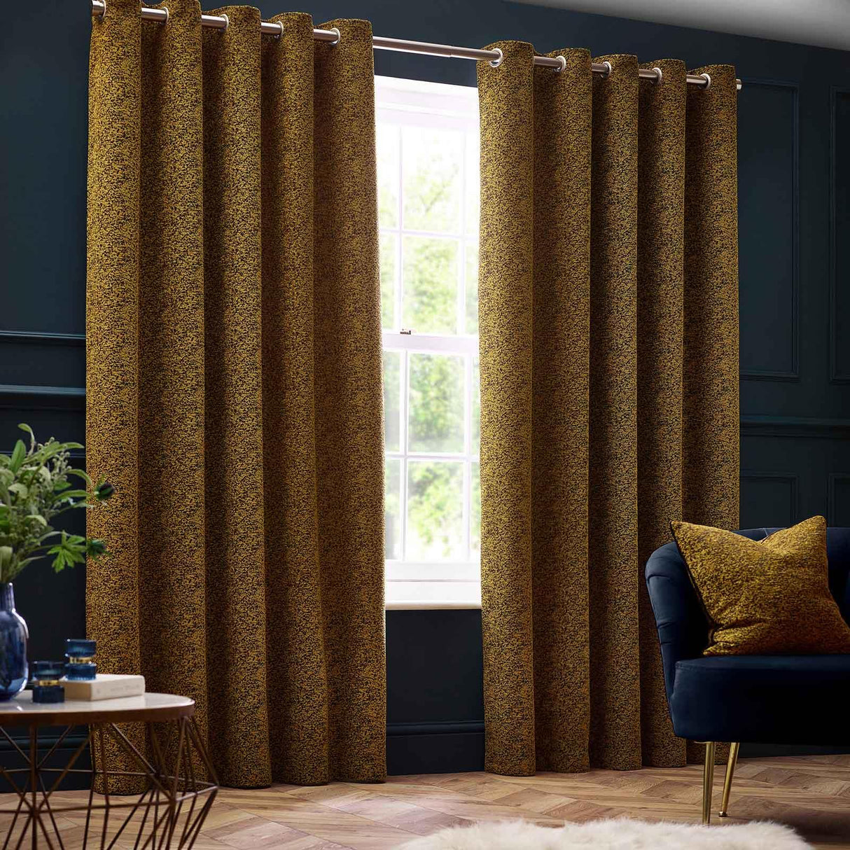 Galaxy Room Darkening Eyelet Curtains by Paoletti