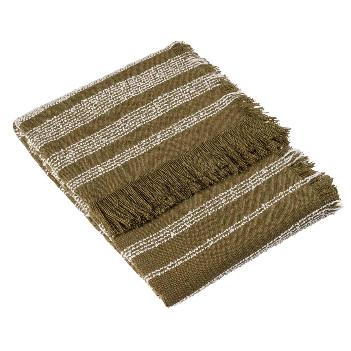 Jour Woven Fringed Throw Blanket 130cm x 180cm by furn.