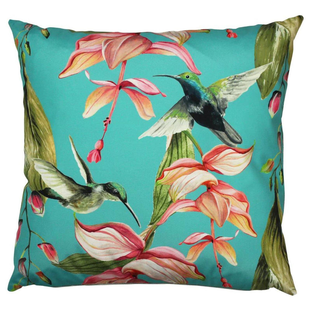 Hummingbird Blue Outdoor Cushion Cover 17" x 17" by Evans Lichfield 2
