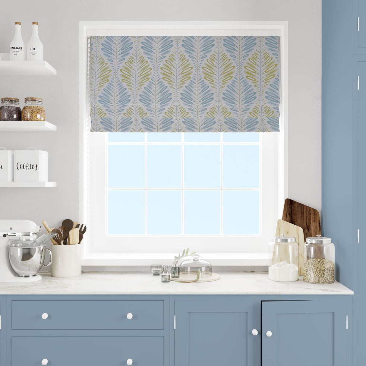 Inishmore Duck Egg Made to Measure Roman Blind by Style Furnishings