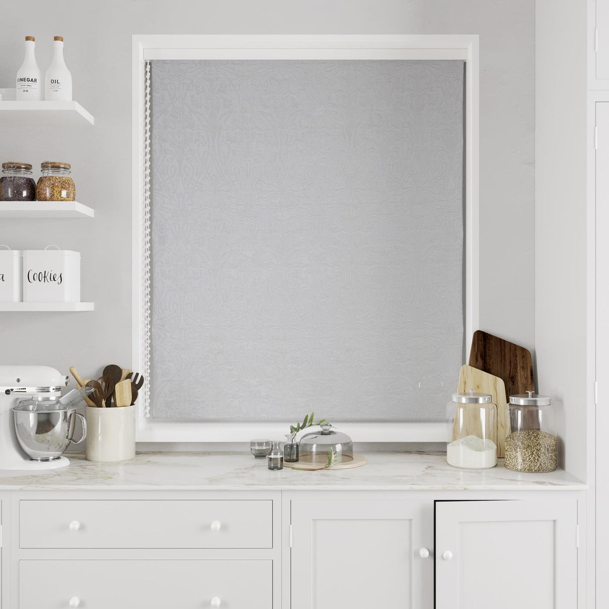 Tiverton Ivory Made To Measure Roman Blind by Style Furnishings