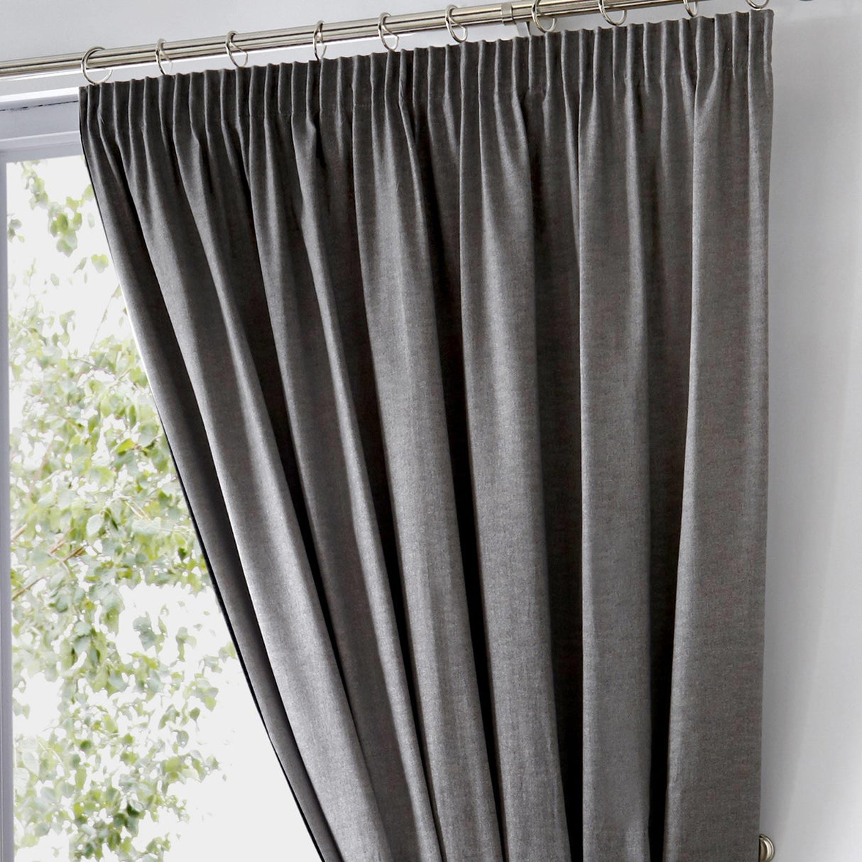 Dijon Blackout Tape Top Pencil Pleat Curtains by Fusion