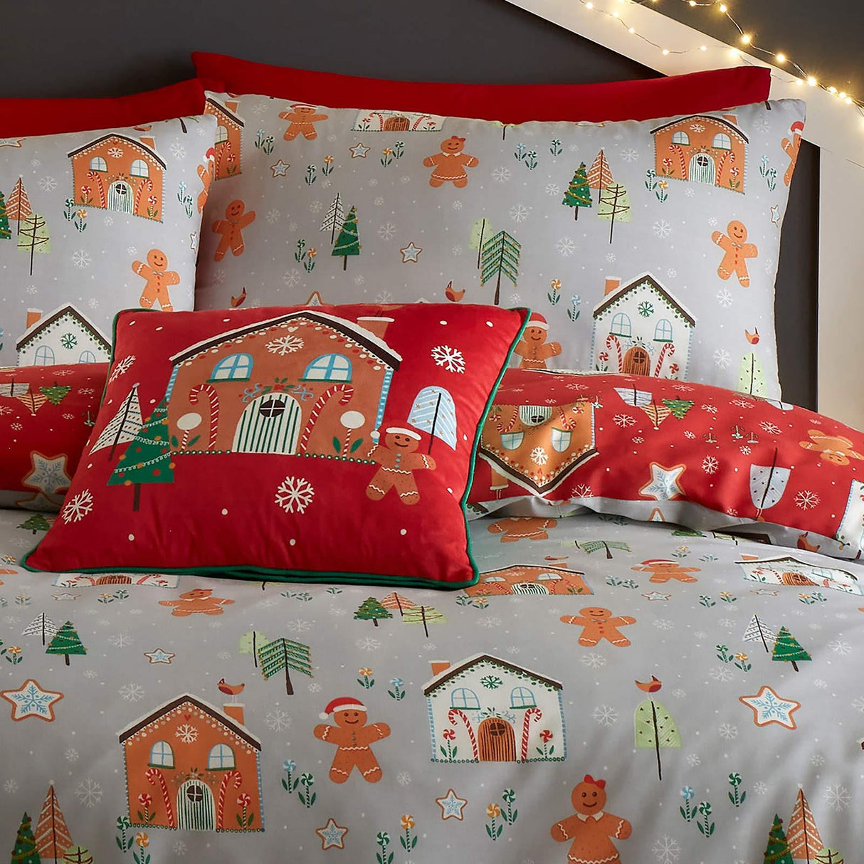 Bedlam Gingerbread Man Christmas Filled Cushion