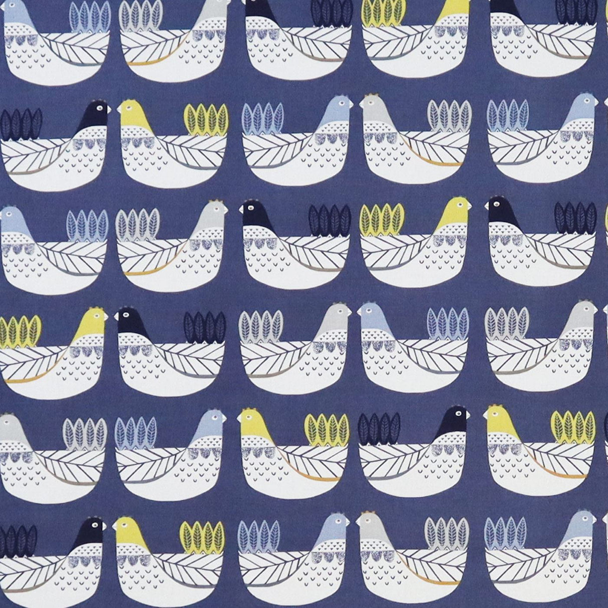 Cluck Cluck Ochre Made To Measure Curtains by Style Furnishings