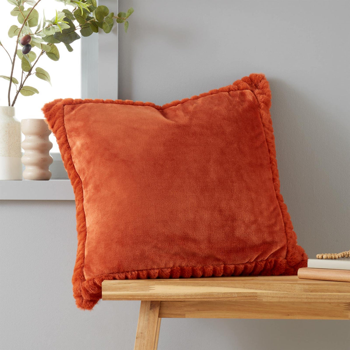Catherine Lansfield Filled Cushion Winter Warmers 55cm x 55cm - Burnt Orange