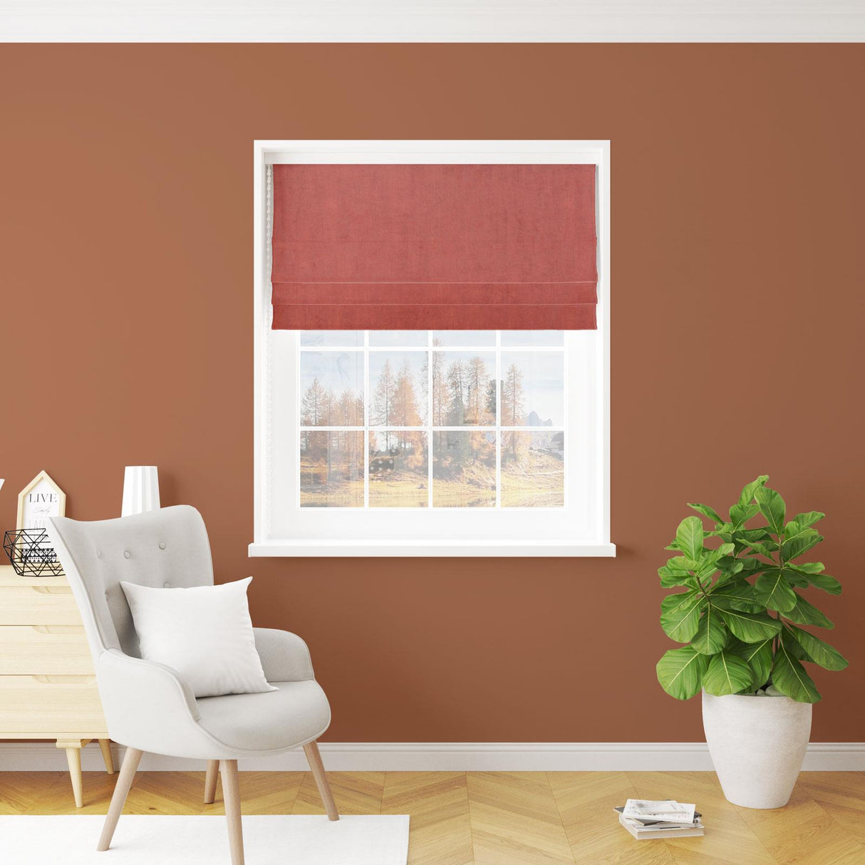 Heritage Sunset Made To Measure Roman Blind by Style Furnishings