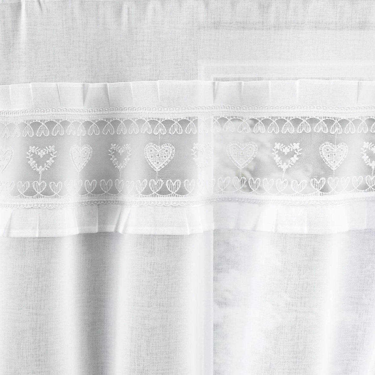 Lucy Embroidered Window Curtain Set by Enhanced Living