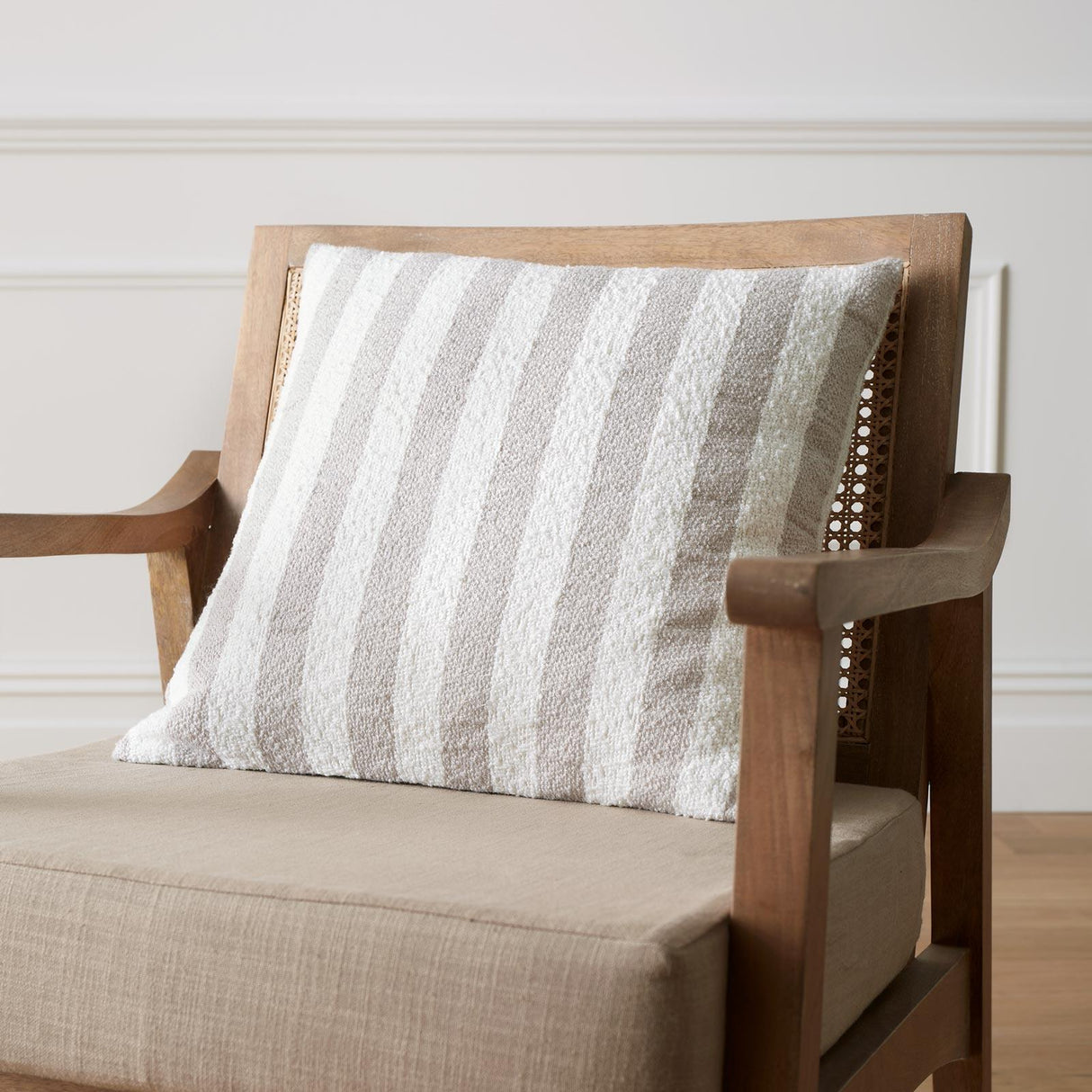 Catherine Lansfield Boucle Stripe Filled Cushion 45cm x 45cm 11