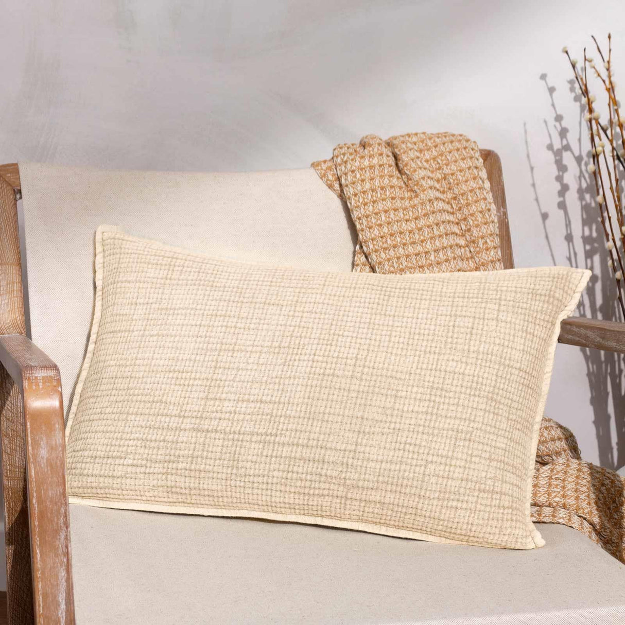 Ribble Cushion Cover 16" x 24" (40cm x 60cm) - Natural