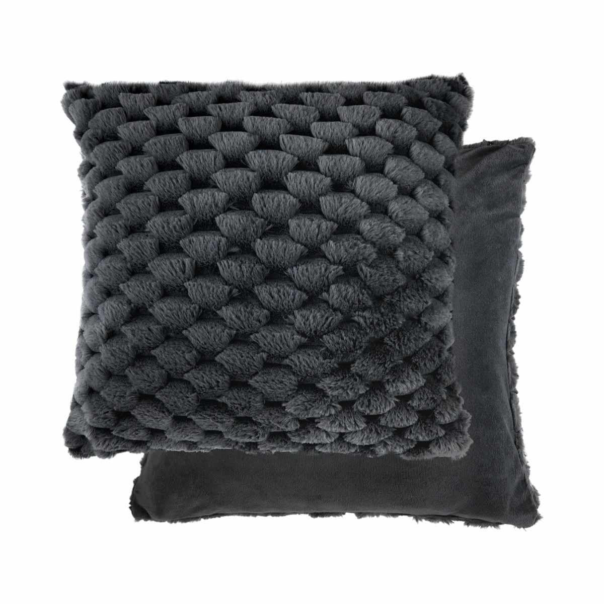 Lush Faux Rabbit Fur Cushion Cover 17" x 17" (43cm x 43cm) by Emma Barclay 3