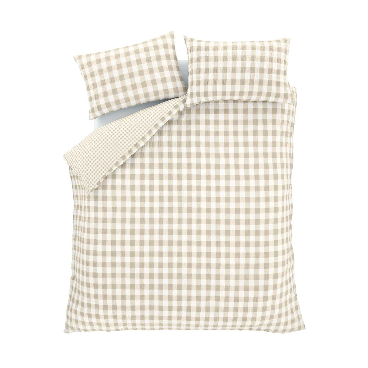 Seersucker Gingham Check Duvet Cover Set by Catherine Lansfield
