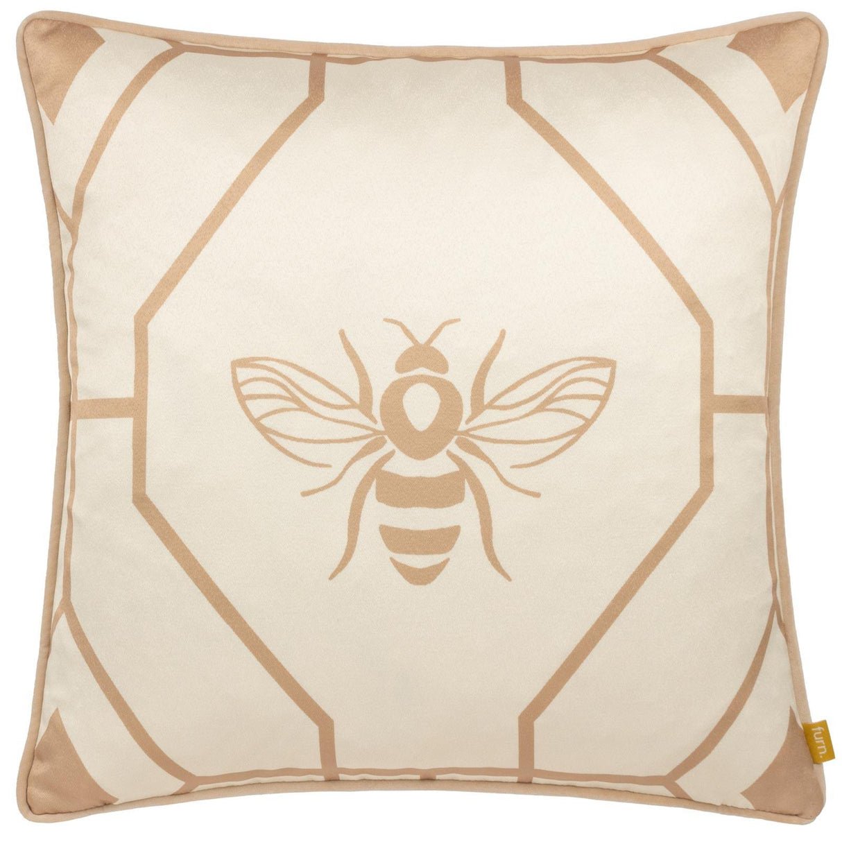Bee Deco Geometric Cushion Cover 17" x 17" (43cm x 43cm) by furn. 3