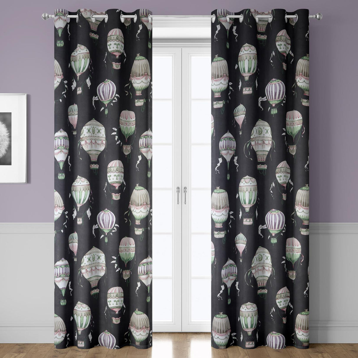 Balloons Ebony Made To Measure Curtains by Style Furnishings