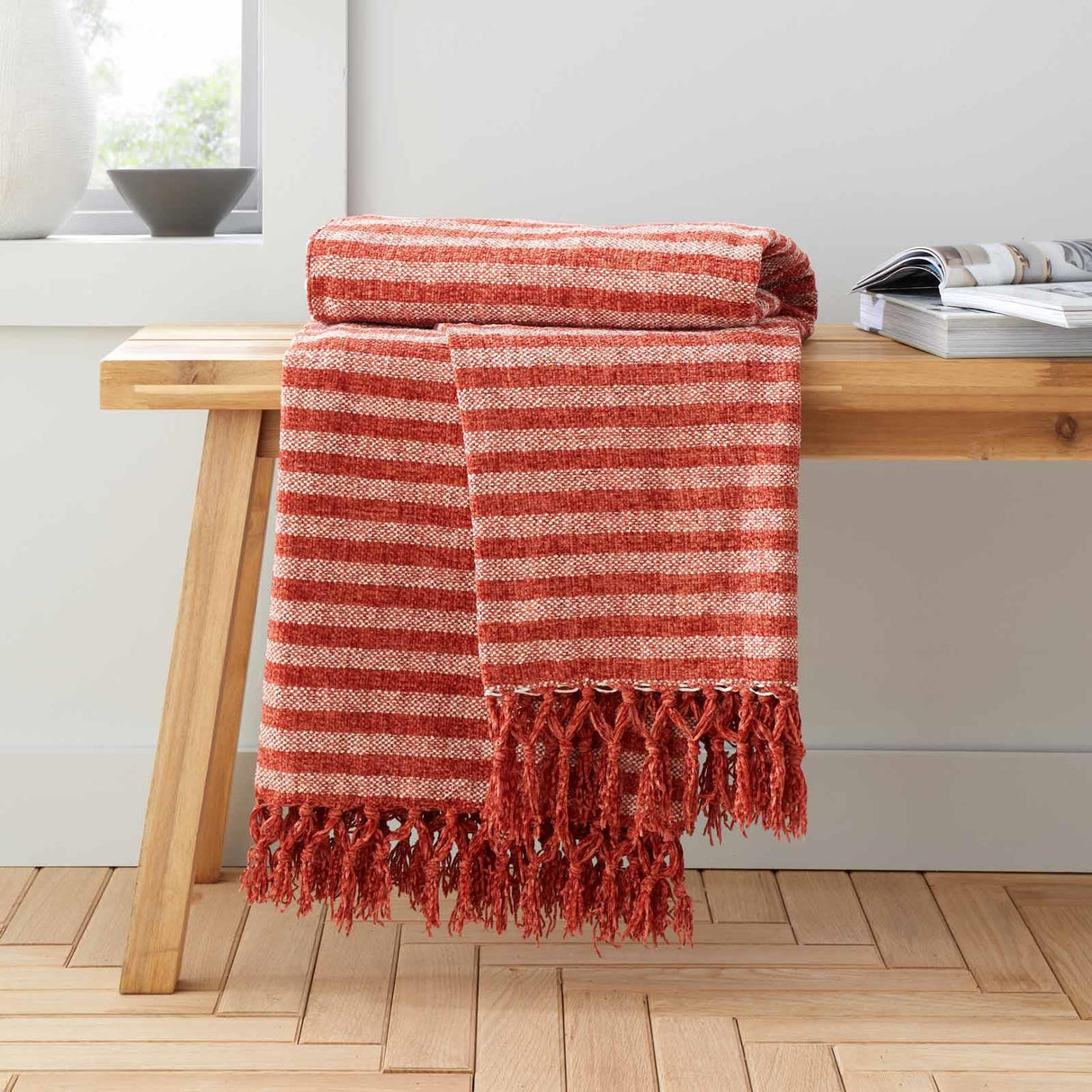 Catherine Lansfield Stripe Cosy Throw Blanket 130cm x 170cm 18