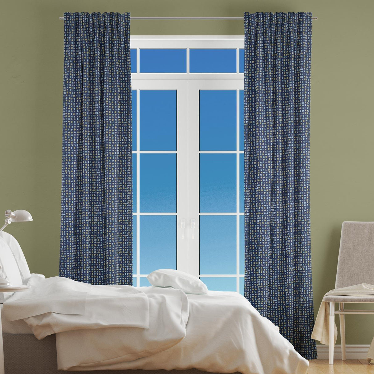 Dot Dot Capri Made To Measure Curtains by Style Furnishings