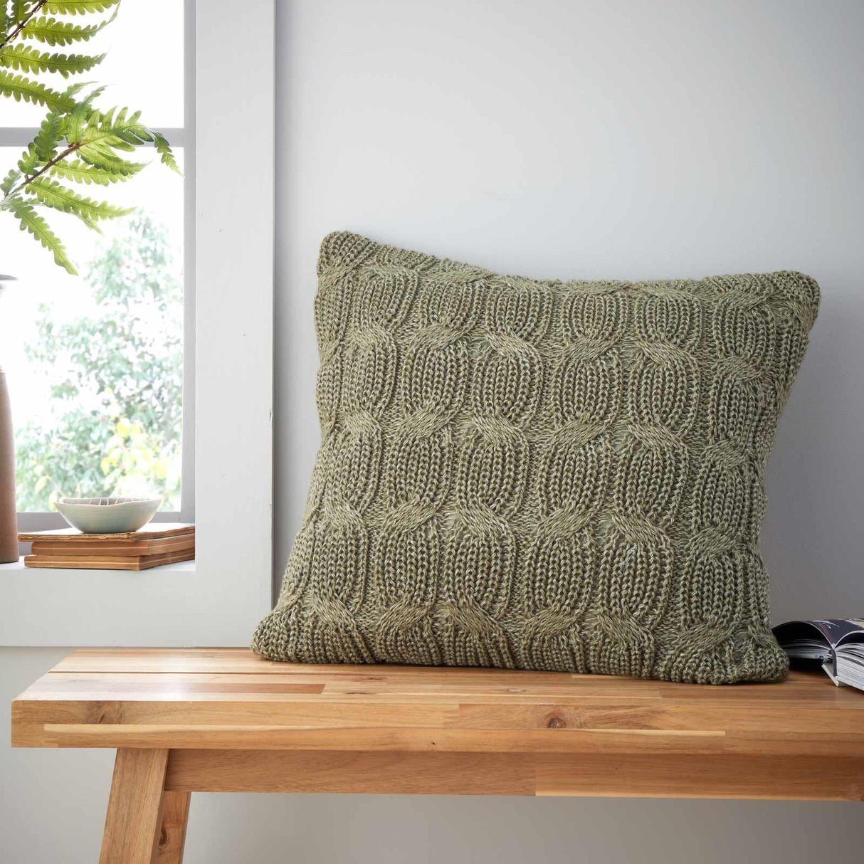 Catherine Lansfield Chunky Marl Knit Filled Cushion 45cm x 45cm 7