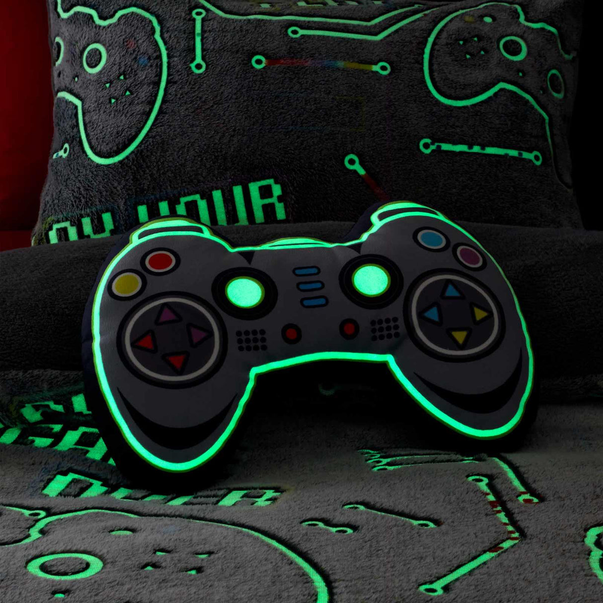 Catherine Lansfield Game Over 3D Kids Filled Cushion 2