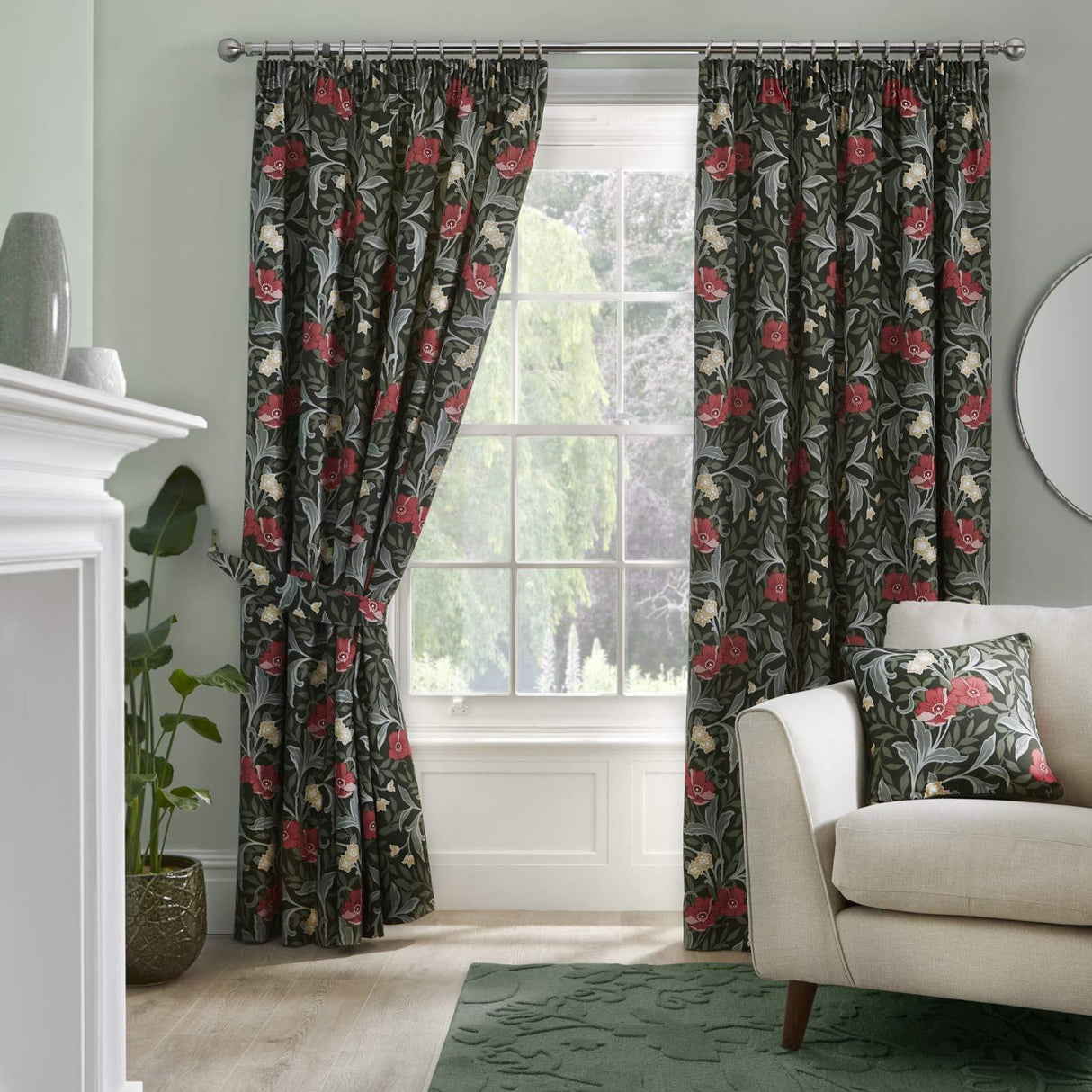 Sandringham Tape Top Pencil Pleat Curtains by Dreams & Drapes Design