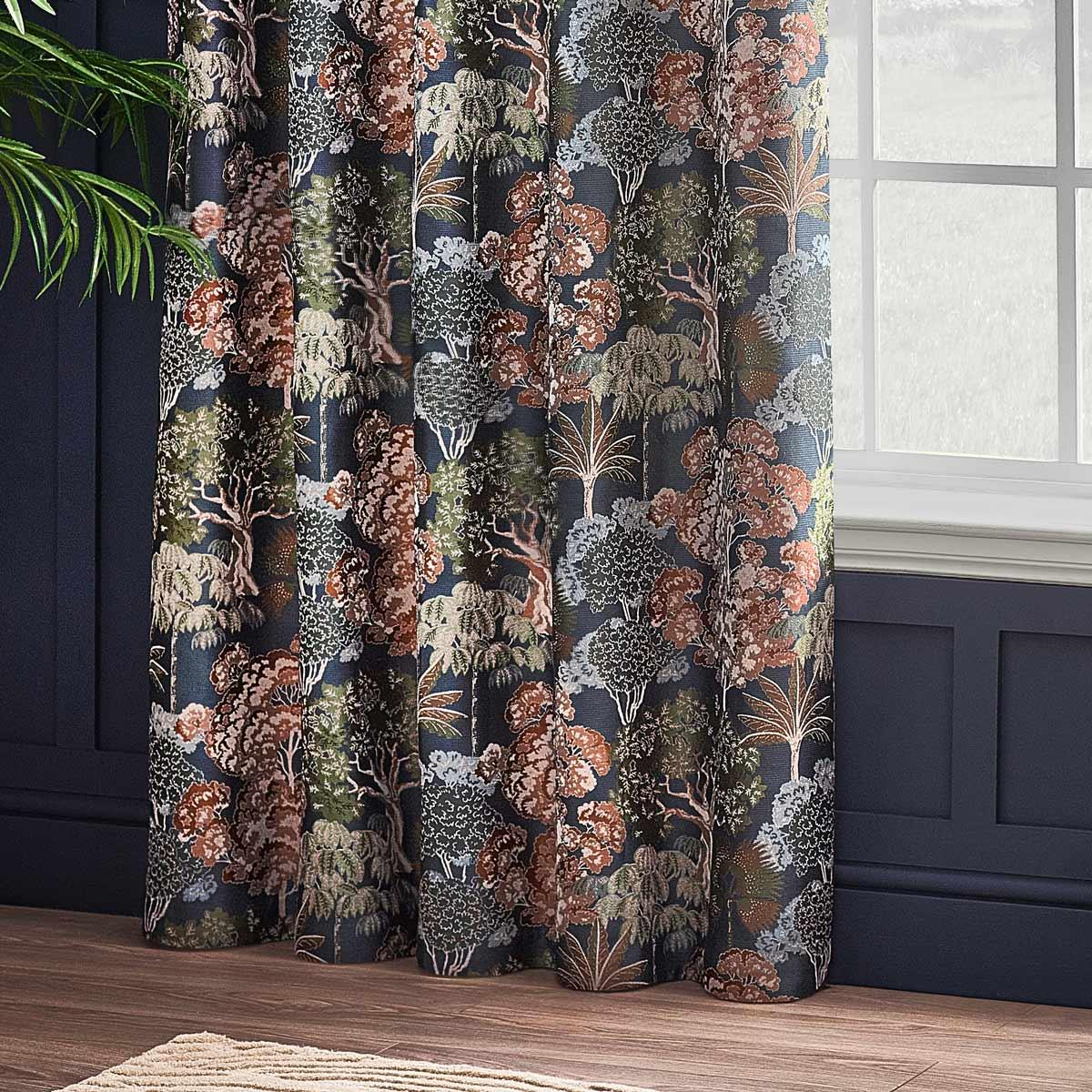 Woodlands Room Darkening Lined Eyelet Curtains by Wylder Nature