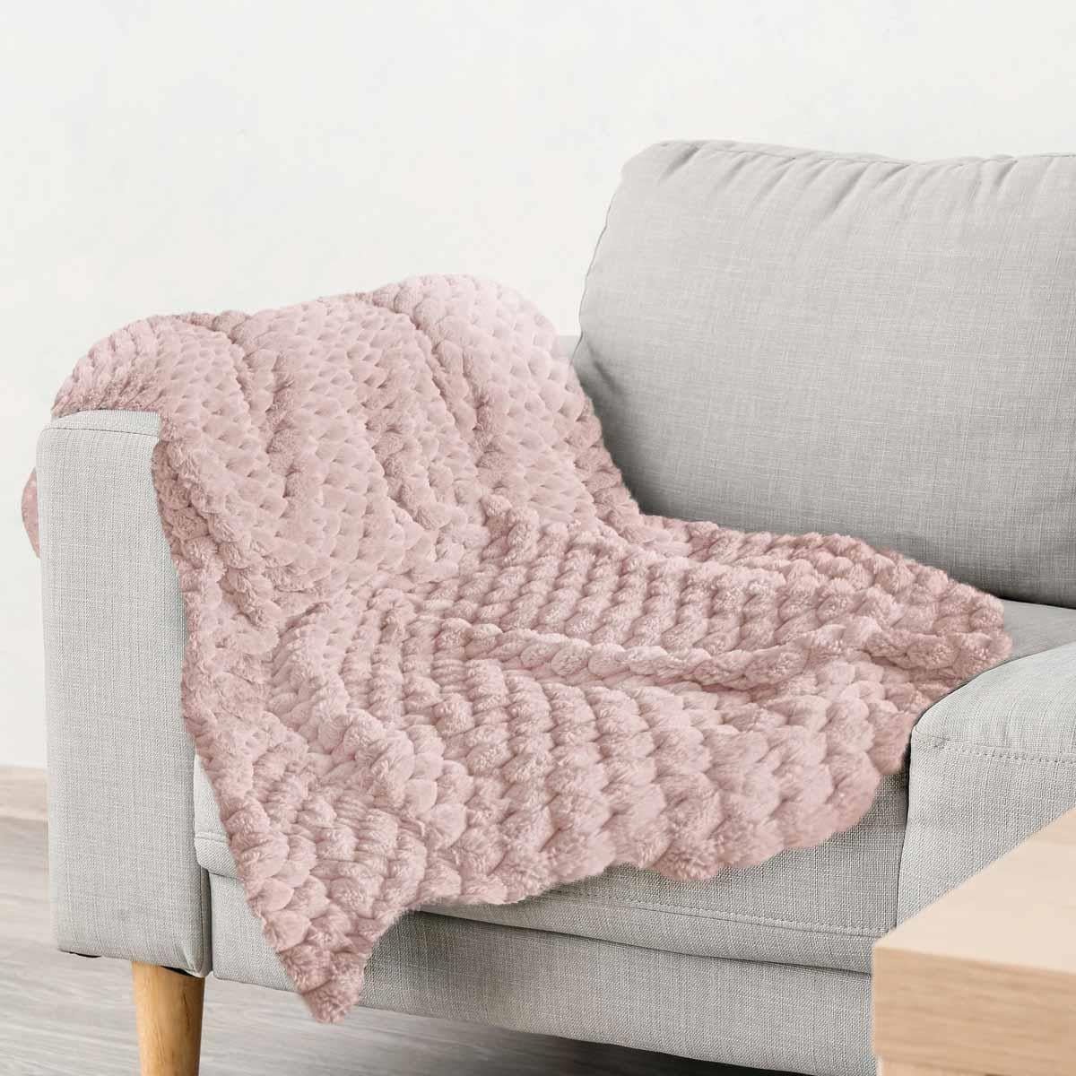 Lush Luxurious Fluffy Faux Rabbit Fur Throw Blanket by Emma Barclay